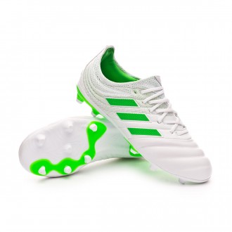 Chuteira  adidas Copa 19.1 FG Crianças White-Solar lime