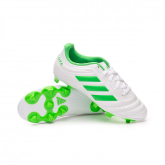 Chuteira  adidas Copa 19.4 FG Crianças White-Solar lime