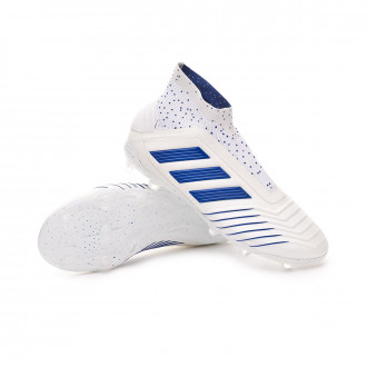 Bota  adidas Predator 19+ FG Niño White-Bold blue