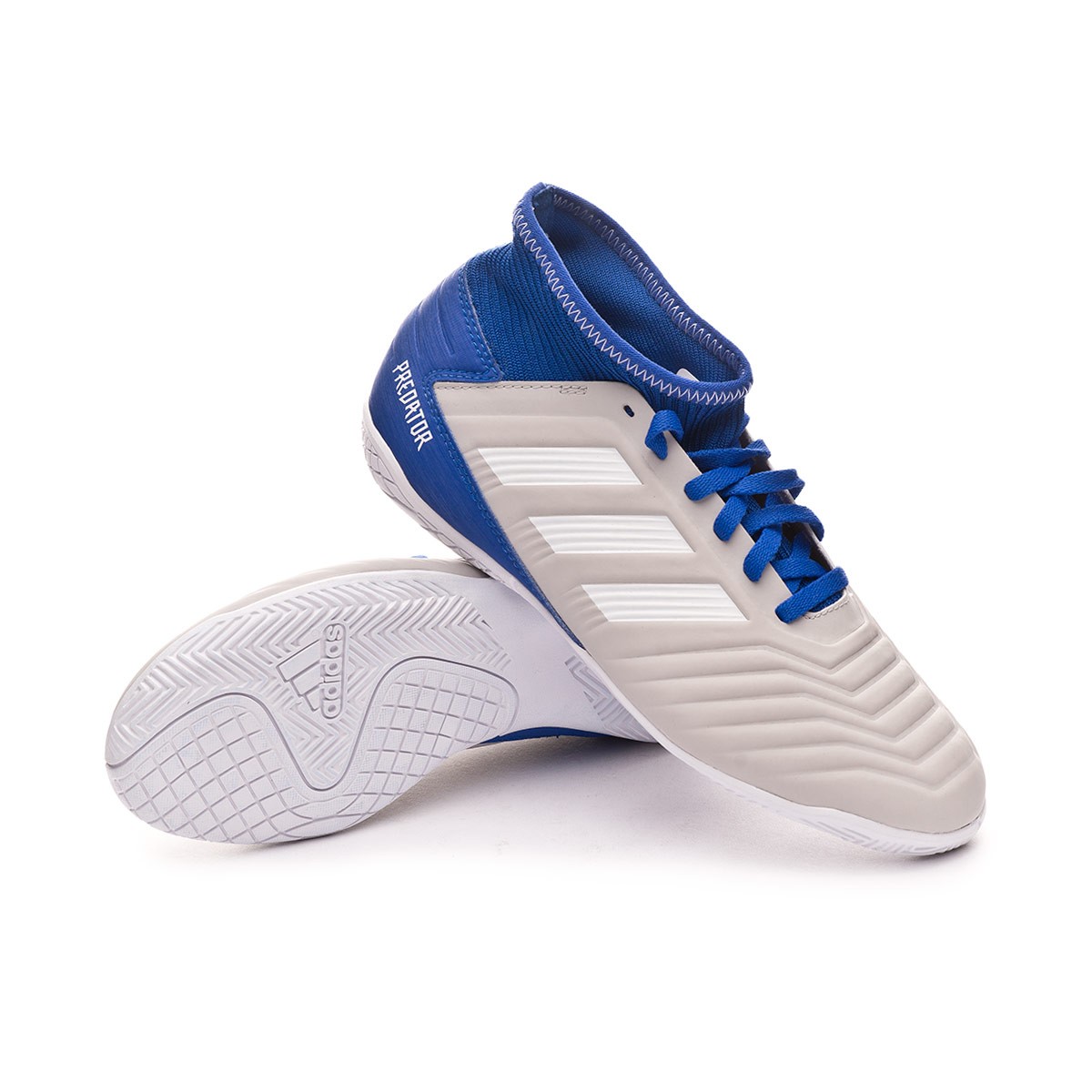 Zapatilla adidas Predator Tango 19.3 IN Niño Grey two-White-Bold blue -  Tienda de fútbol Fútbol Emotion