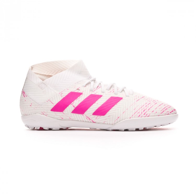 Zapatilla adidas Nemeziz Tango 18.3 Turf NiÃ±o White-Shock pink - FÃºtbol Emotion