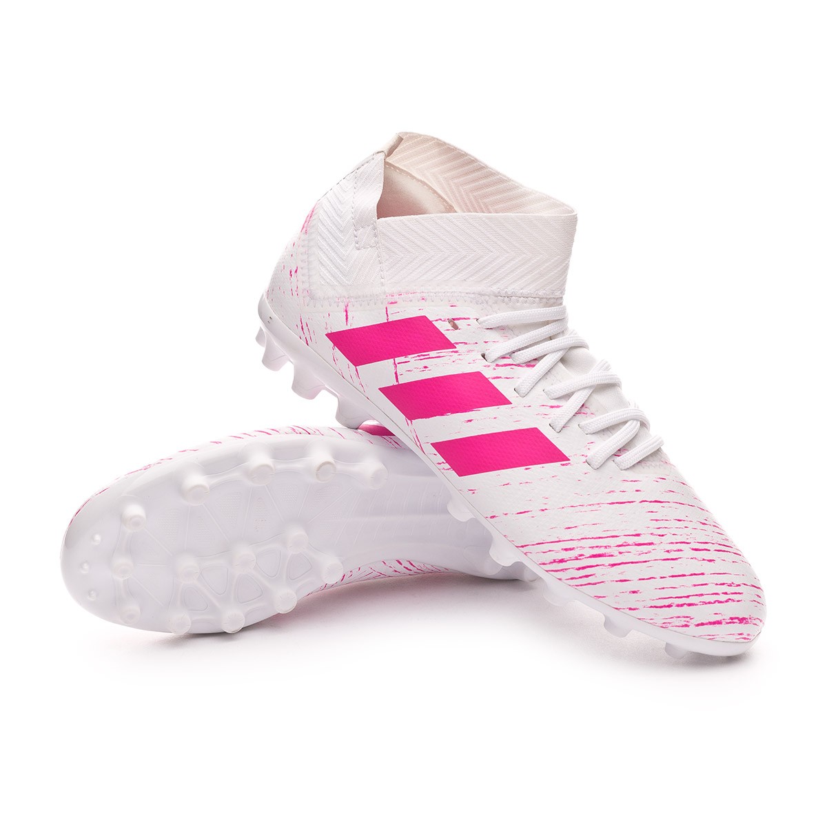 Bota de fútbol adidas Nemeziz 18.3 AG Niño White-Shock pink - Tienda de  fútbol Fútbol Emotion