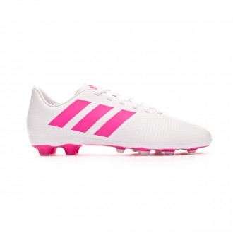 Chuteira adidas Nemeziz 18.4 FxG Crianças White-Shock pink