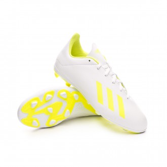 Chuteira  adidas X 18.4 FxG Crianças White-Solar yellow-White