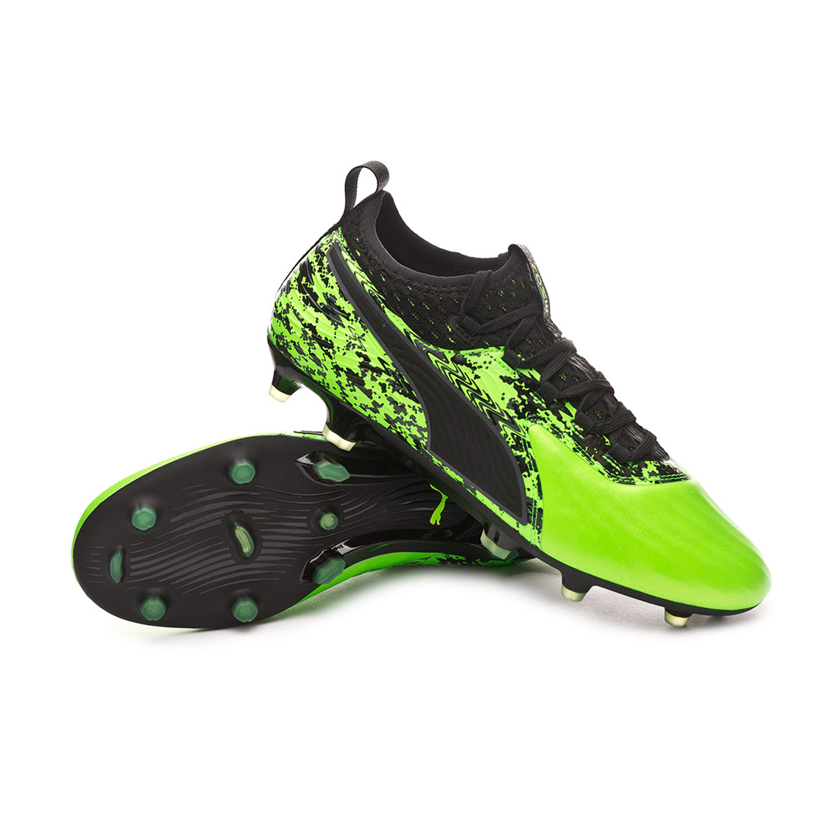 Bota de fútbol Puma One 19.2 FG/AG Green gecko-Puma black-Charcoal gray -  Tienda de fútbol Fútbol Emotion