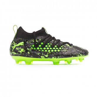 Chuteira Puma Future 19.3 FG/AG Crianças Puma black-Charcoal gray-Green gecko