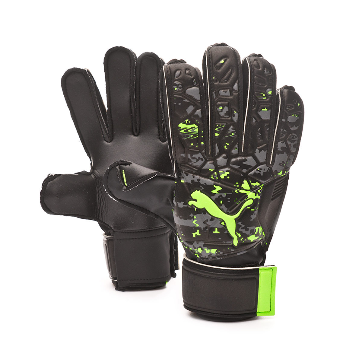 Glove Puma Future Grip 19.4 Puma black-Charcoal gray-Green gecko - Football  store Fútbol Emotion