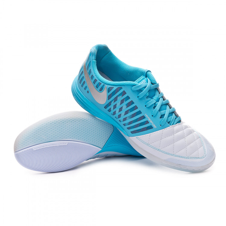 Zapatilla Nike Lunar Gato II IC Half blue-Metallic silver-Blue fury -  Tienda de fútbol Fútbol Emotion