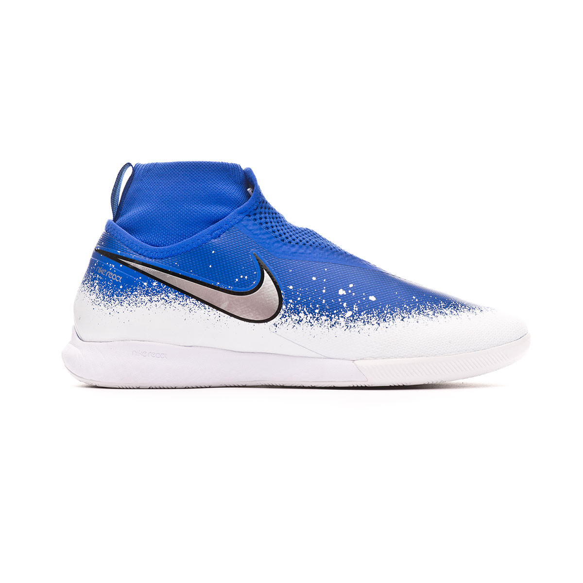 Futsal Boot Nike React Phantom Vision Pro DF IC Racer blue-Chrome-White -  Football store Fútbol Emotion