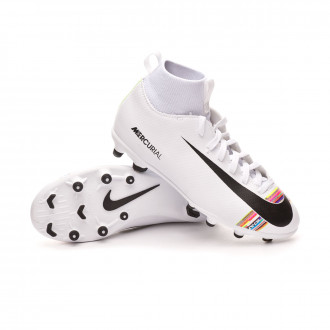 Chuteira  Nike Mercurial Superfly VI Club LVL UP MG Niño White-Black