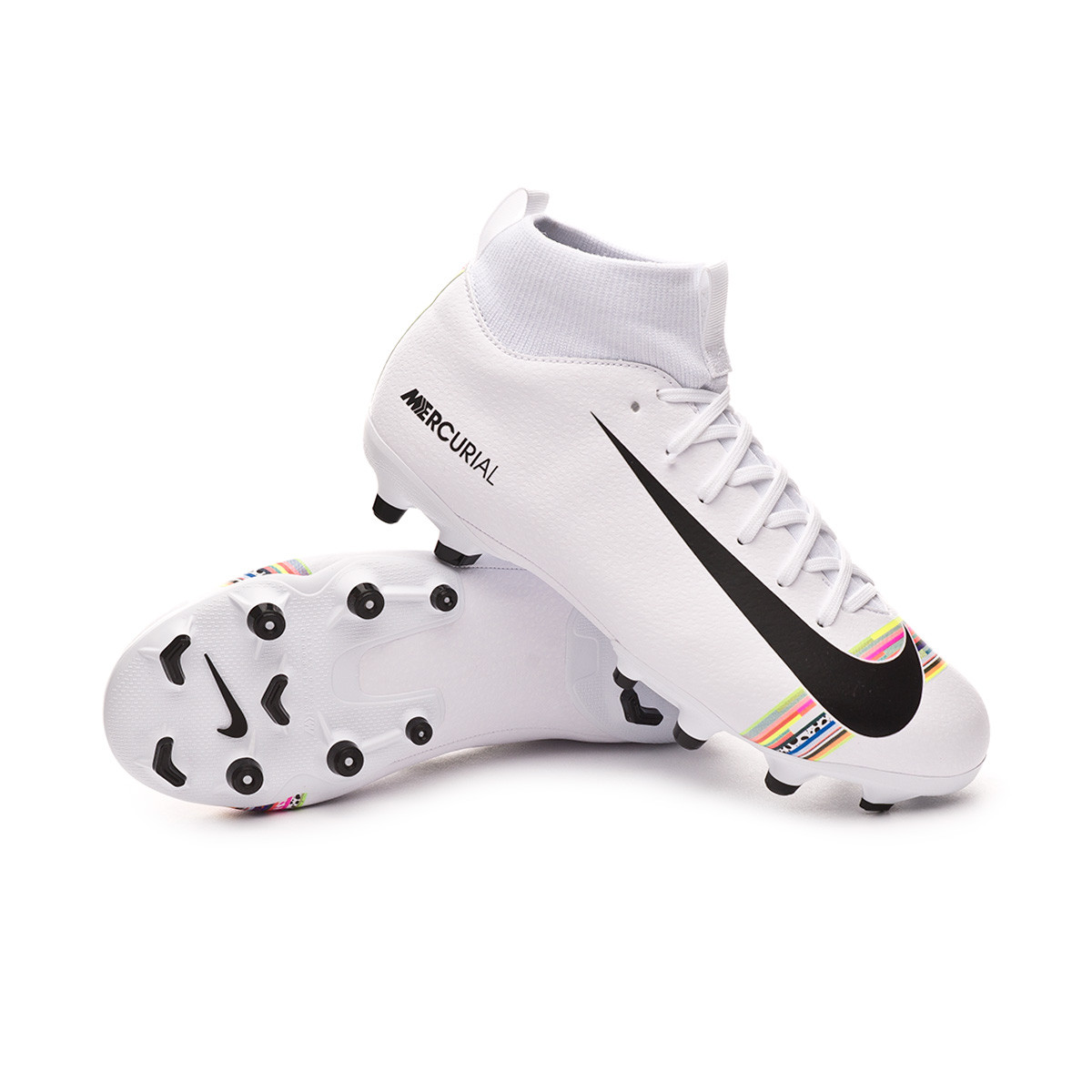 Buy Nike Men White SUPERFLY 6 ACADEMY Football Shoes