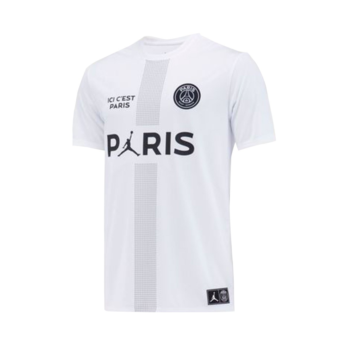 Camiseta Nike Jordan x PSG SS Poly Replica Top White-Light smoke grey-Black  - Tienda de fútbol Fútbol Emotion