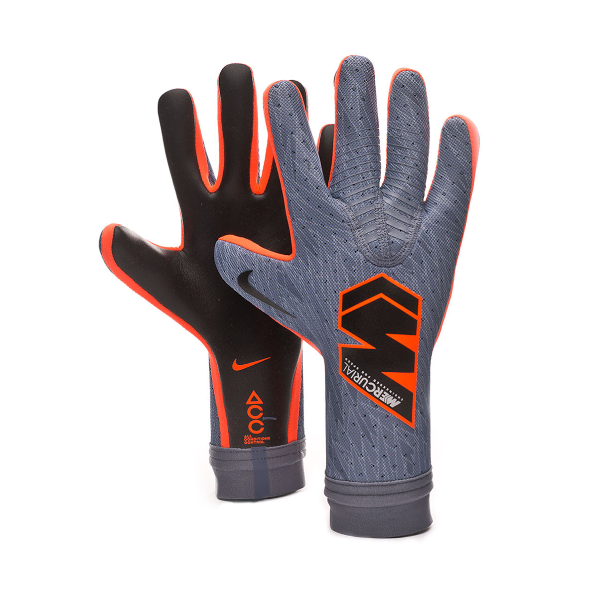 Glove Nike Mercurial Touch Elite Armory blue-Metallic silver-Black -  Football store Fútbol Emotion