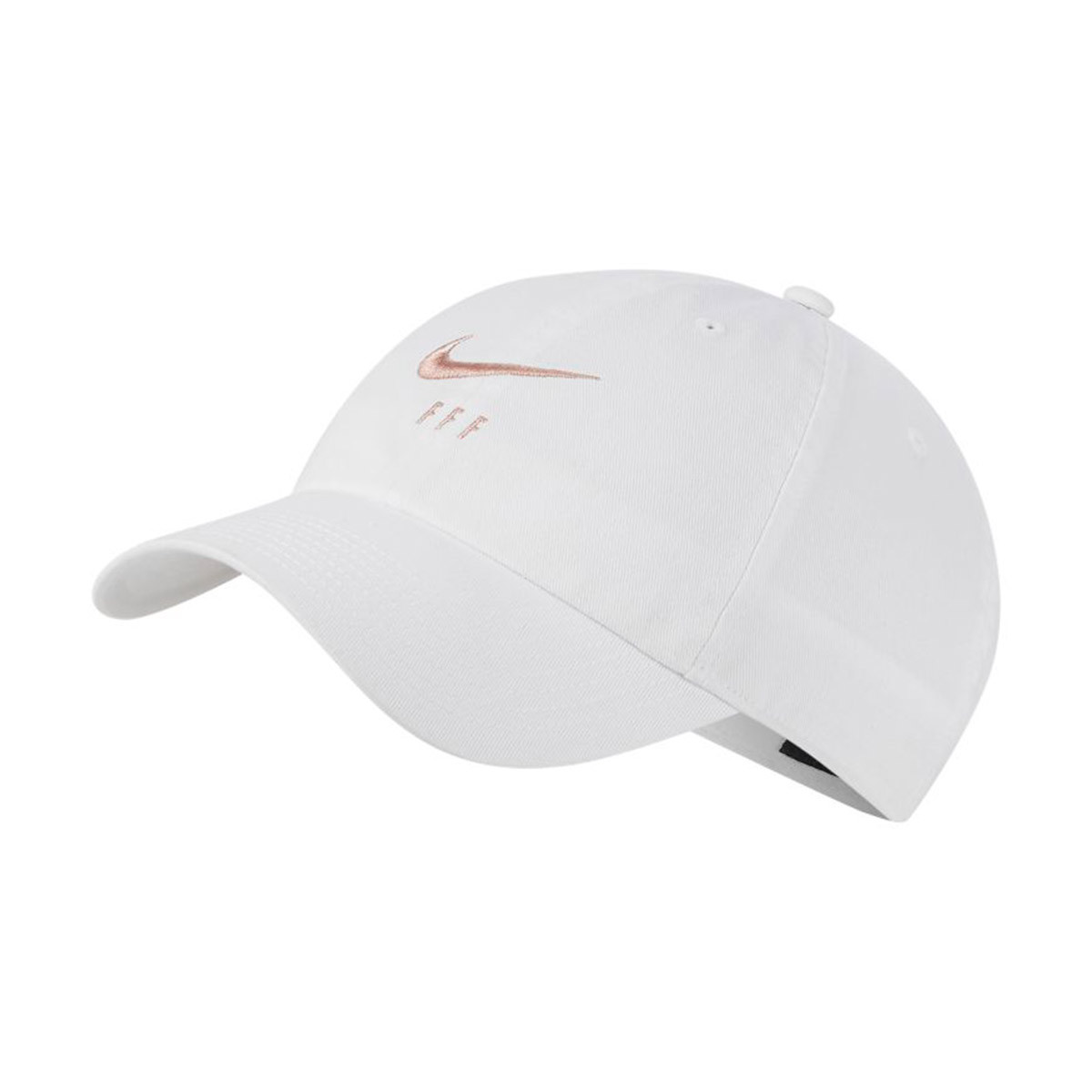 white and gold nike hat