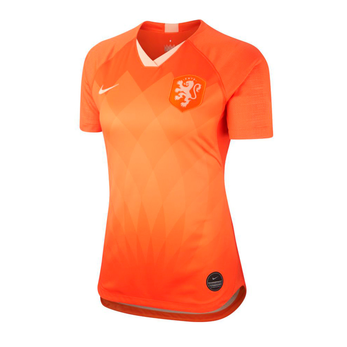 Jersey Nike Woman Netherlands National Team Breathe Stadium SS Home WWC  2019 Safety orange-Orange quartz - Football store Fútbol Emotion