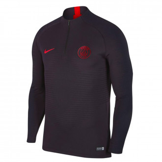 Sweatshirt Nike Paris Saint-Germain VaporKnit Strike Dril Top 2019-2020 Oil grey-University red
