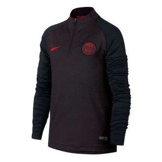 Sweatshirt Nike Paris Saint-Germain Dry Strike Dril Top 2019-2020 Crianças Oil grey-University red