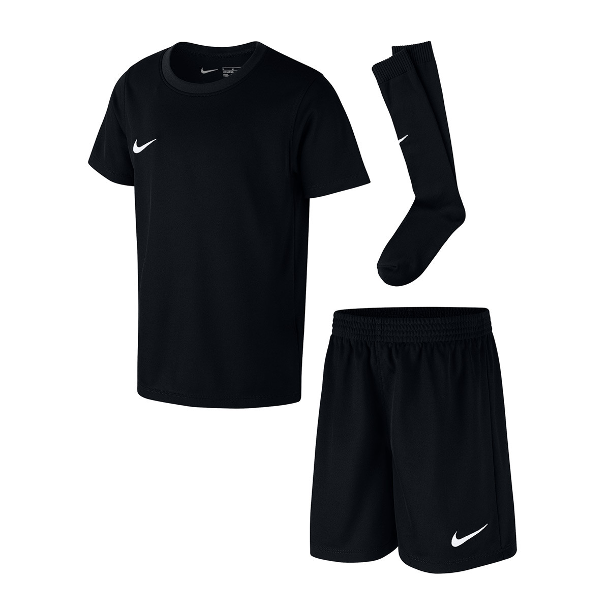 Conjunto Nike Dry Park Niño Black-White - Tienda de fútbol Fútbol Emotion