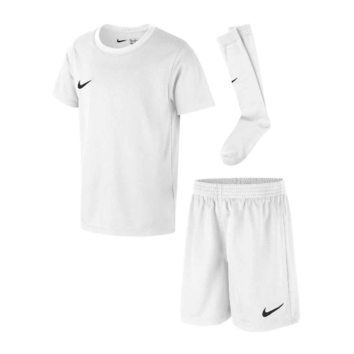 Kit Nike Kids Dry Park White-Black 