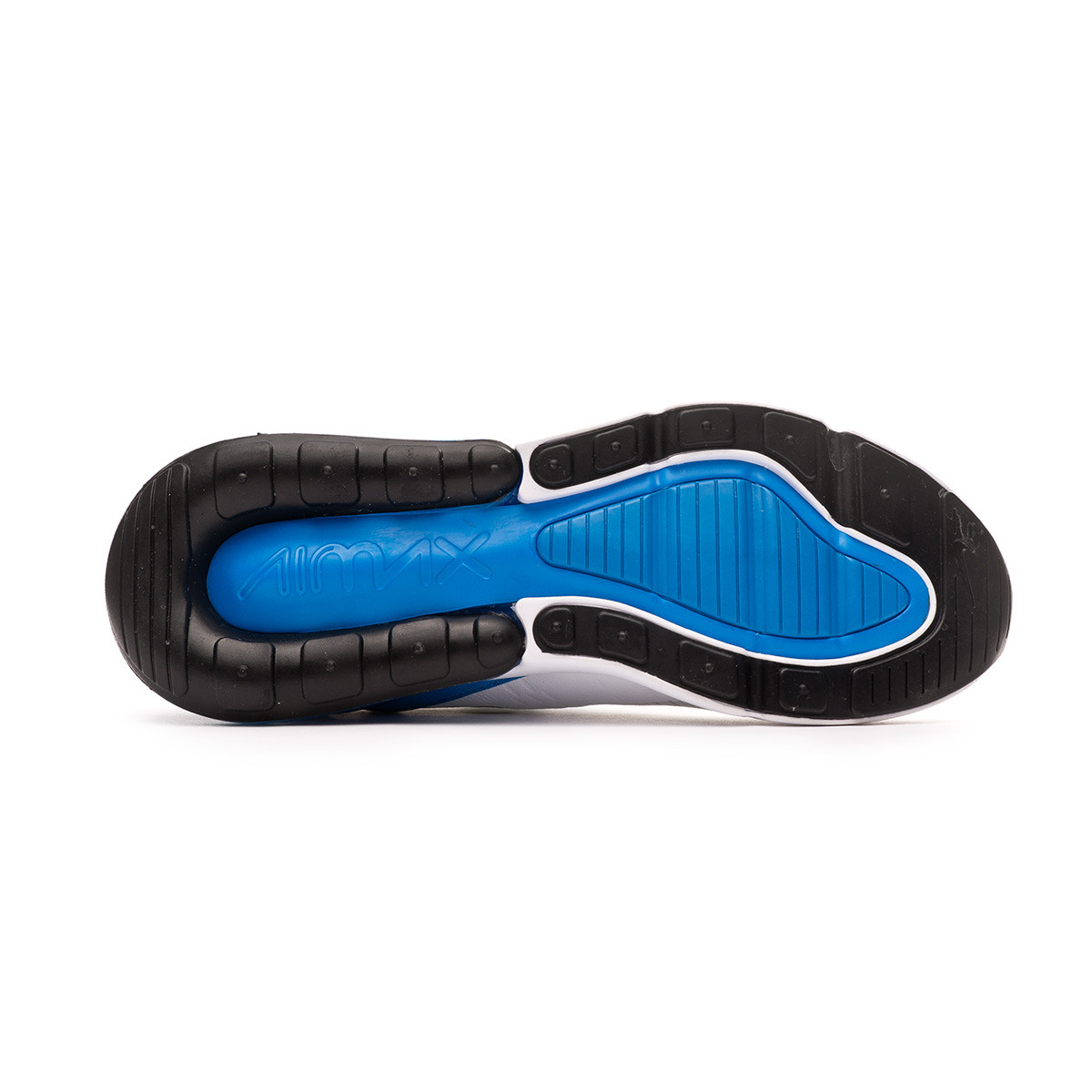 Baskets Nike Air Max 270 White Black Photo Blue Pure Platinum Futbol Emotion