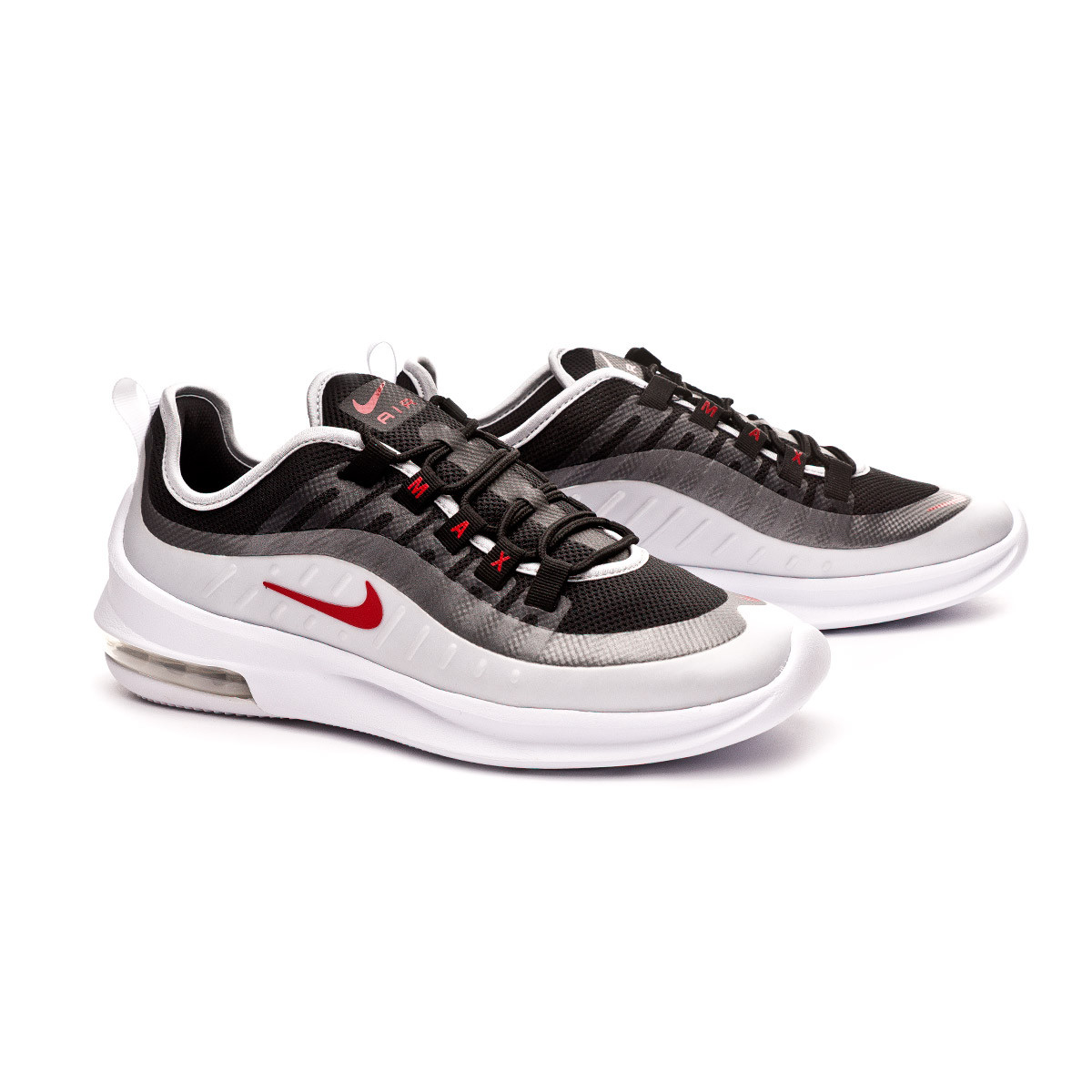 Zapatilla Nike Air Max Axis Black-Sport red-Metallic platinum-White -  Tienda de fútbol Fútbol Emotion