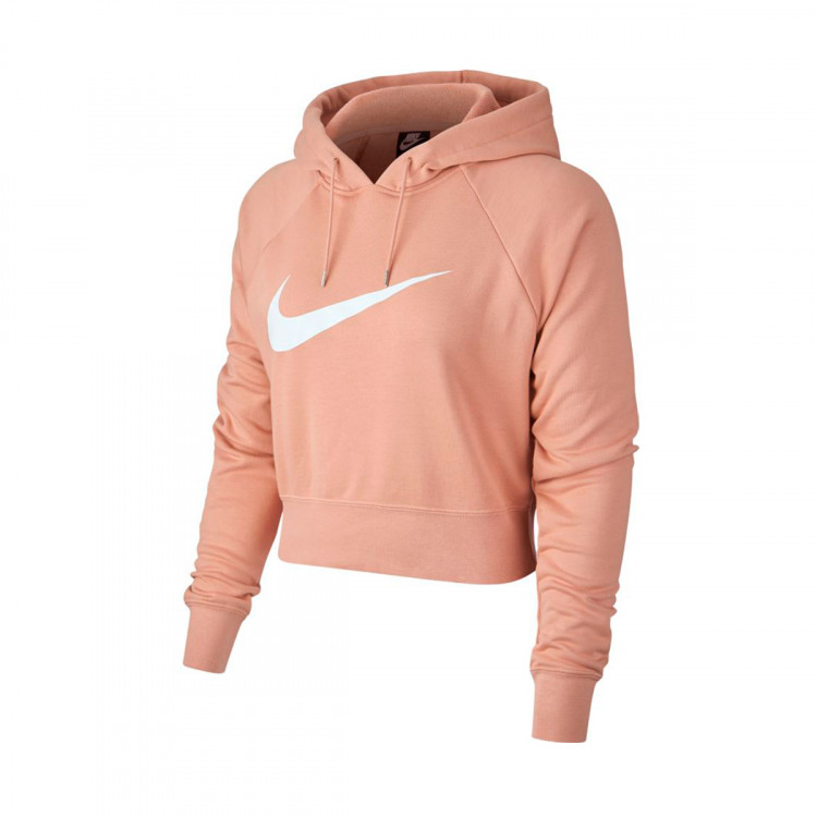 nike cropped swoosh hoodie