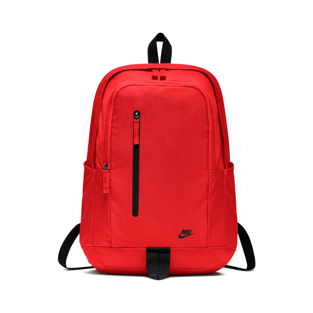 nike red and black backpack