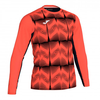 Camisola Joma Derby IV m/l Coral flúor-Preto