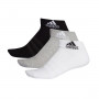 Cushion Ankle (3 Pares)-Black-Grey-White