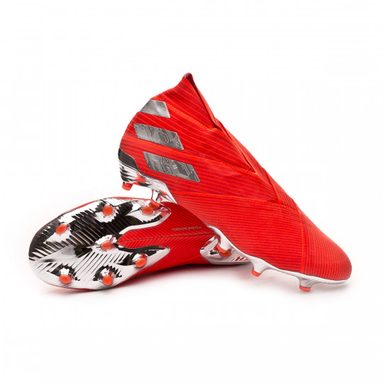 Bota de fútbol adidas Nemeziz 19+ FG Active red-Silver metallic-Solar red -  Tienda de fútbol Fútbol Emotion