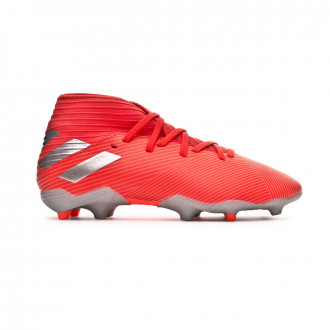 Chuteira adidas Nemeziz 19.3 FG Crianças Active red-Silver metallic-Solar red