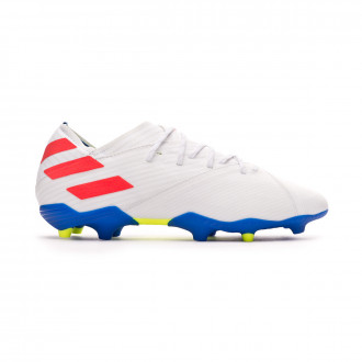 Chuteira adidas Nemeziz Messi 19.1 FG Crianças White-Solar red-Football blue