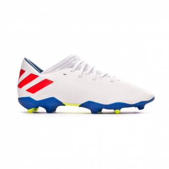 Chuteira adidas Nemeziz Messi 19.3 FG Crianças White-Solar red-Football blue