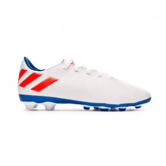 Chuteira adidas Nemeziz Messi 19.4 FxG Crianças White-Solar red-Football blue