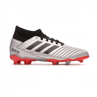 Chuteira adidas Predator 19.3 FG Crianças Silver metallic-Core black-Hi red