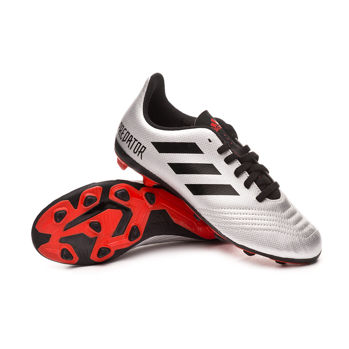 Scarpe adidas Predator 19.4 FxG Bambino Silver metallic-Core black-Hi red -  Negozio di calcio Fútbol Emotion