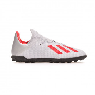 Sapatilhas adidas X 19.3 Turf Niño Silver metallic-Hi red-White