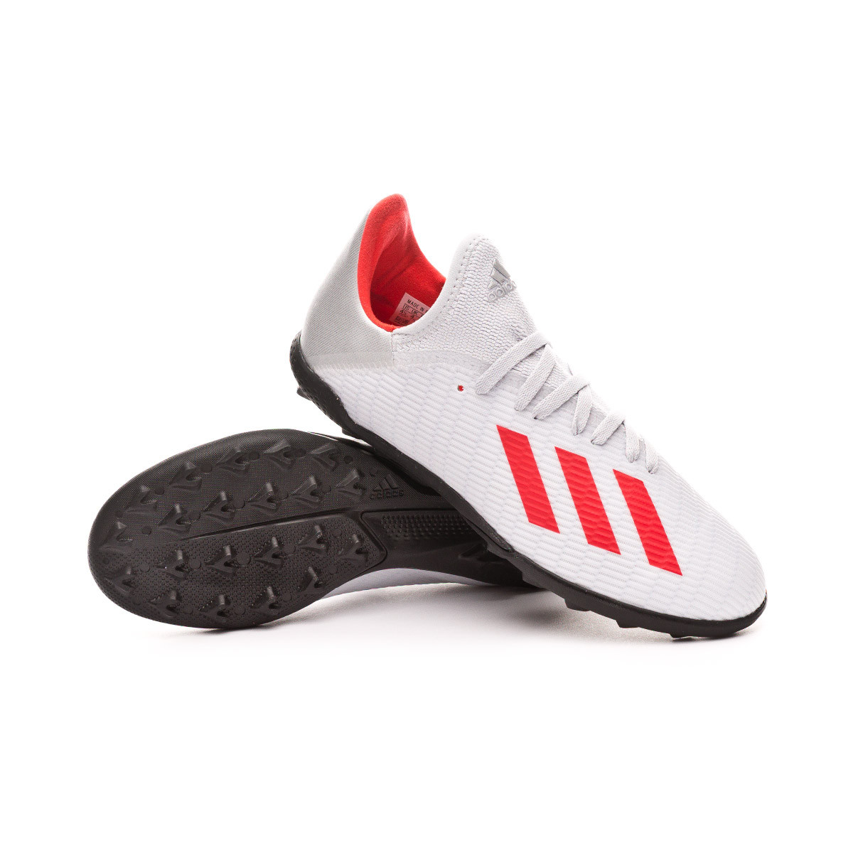 Football Boots adidas X 19.3 Turf Niño Silver metallic-Hi red-White -  Football store Fútbol Emotion