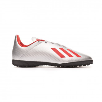 Sapatilhas adidas X 19.4 Turf Crianças Silver metallic-Hi red-White