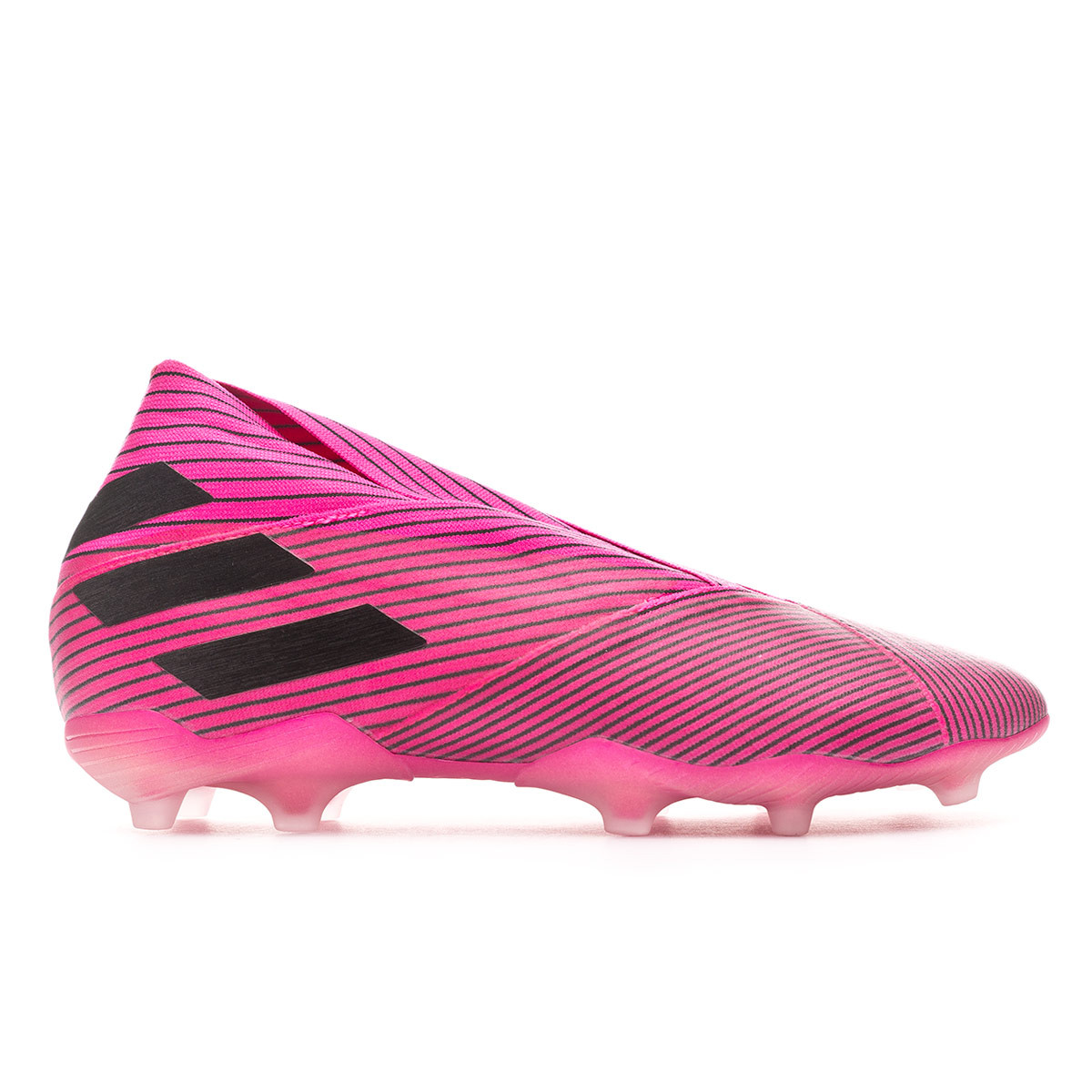 Bota de fútbol adidas Nemeziz 19+ FG Niño Shock pink-Core black-Shock pink  - Tienda de fútbol Fútbol Emotion