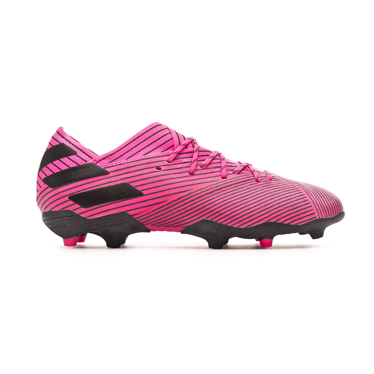 pink and black football boots