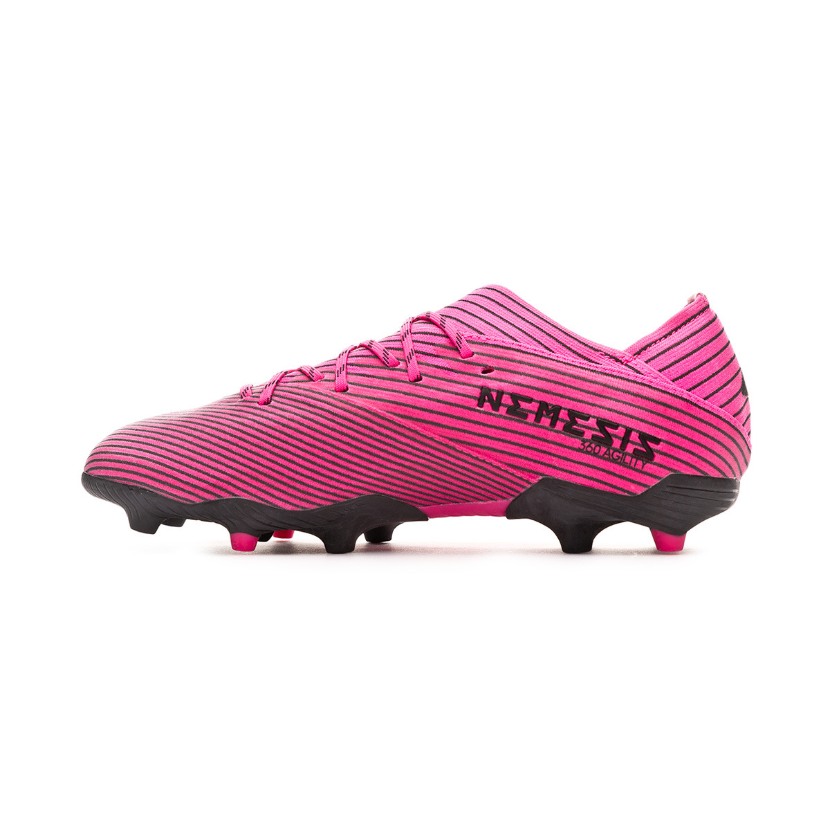 black and pink football boots