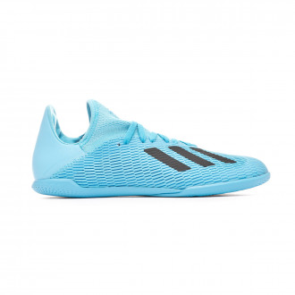 Sapatilha de Futsal adidas X 19.3 IN Criança Bright cyan-Core black-Shock pink