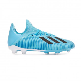 Bota adidas X 19.3 FG Niño Bright cyan-Core black-Shock pink