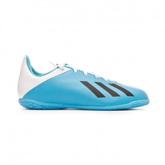 Sapatilha de Futsal adidas X 19.4 IN Criança Bright cyan-Core black-Shock pink