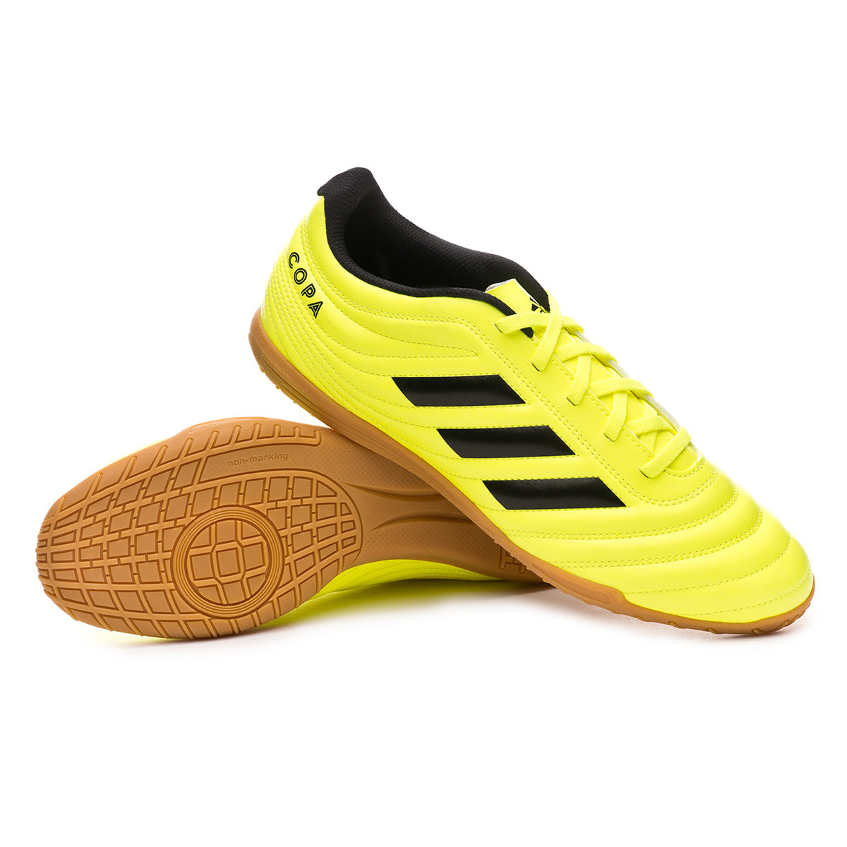 Futsal Boot adidas Copa 19.4 IN Solar yellow-Core black-Solar yellow -  Football store Fútbol Emotion