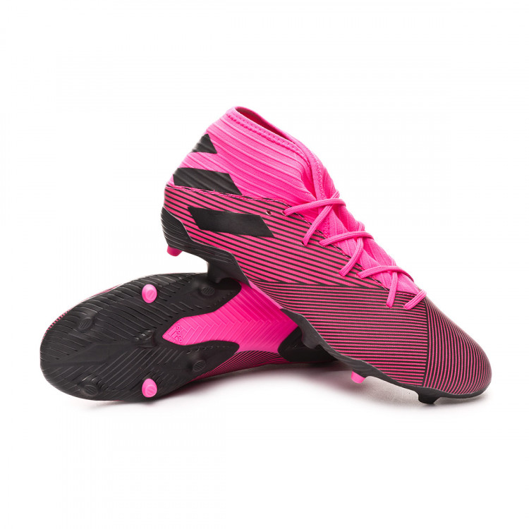 Chaussure de foot adidas Nemeziz 19.3 FG Shock pink-Core black 