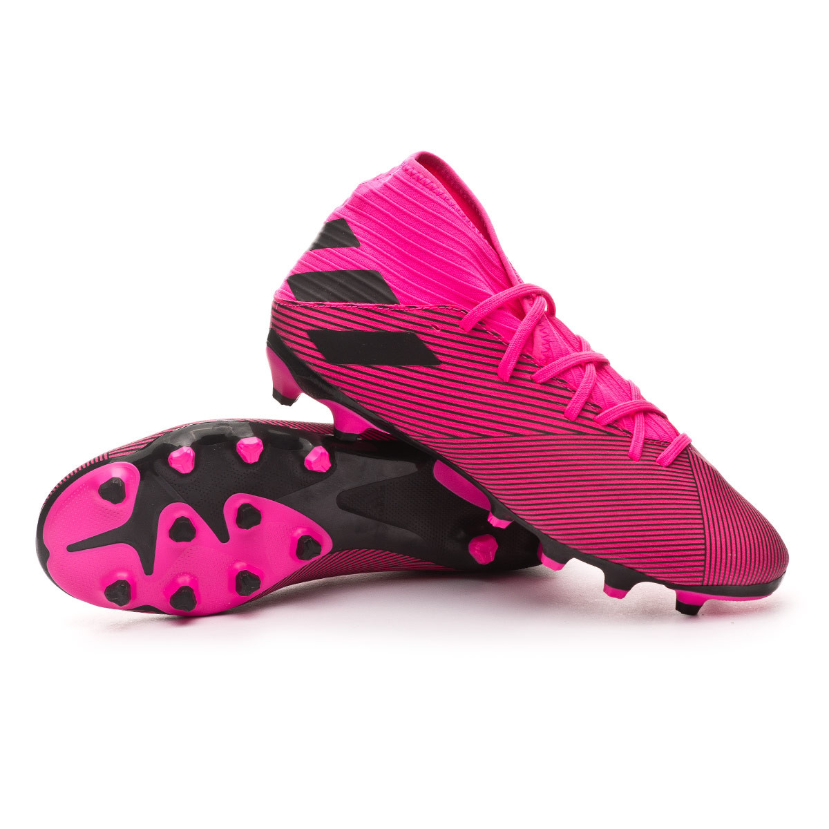 black and pink football boots