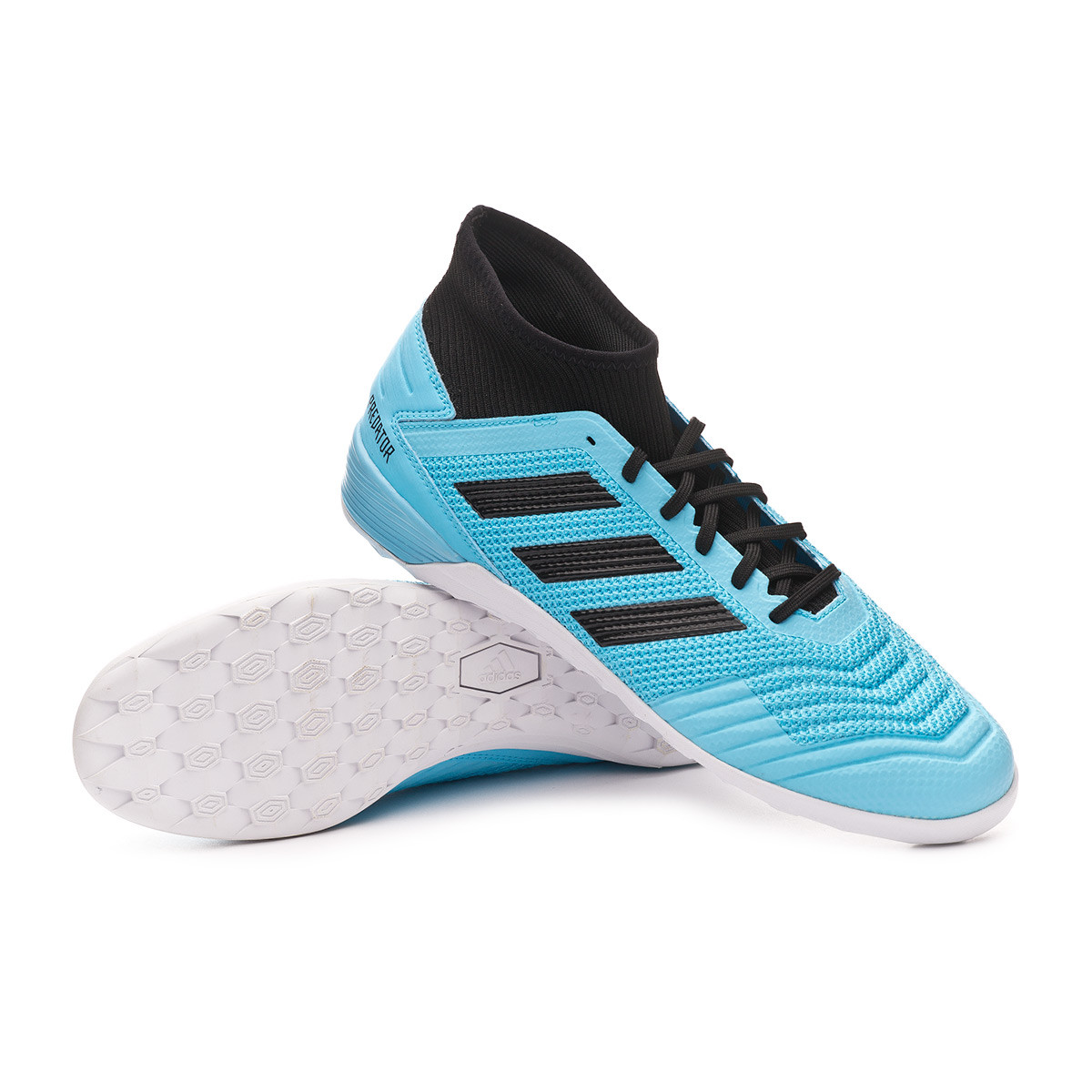 Futsal Boot adidas Predator 19.3 IN Bright cyan-Core black-Solar yellow -  Football store Fútbol Emotion