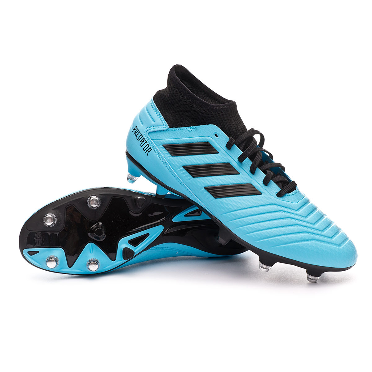 Football Boots adidas Predator 19.3 SG Bright cyan-Core black-Solar yellow  - Football store Fútbol Emotion